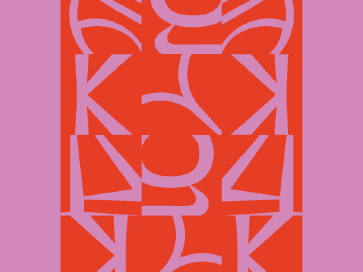 Logo met rood en roze 